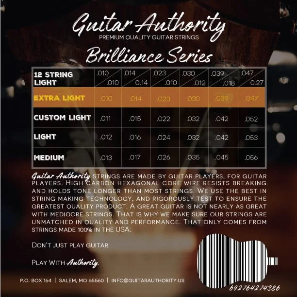 80/20 Bronze Extra Light Acoustic Guitar Strings Back